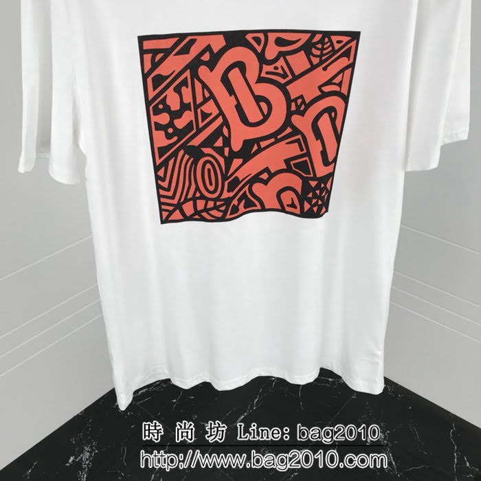 BURBERRY巴寶莉 19早春 最新 BBR x Riccardo 限量專屬TB標識短袖T-shirt絲光棉面料 ydi2156